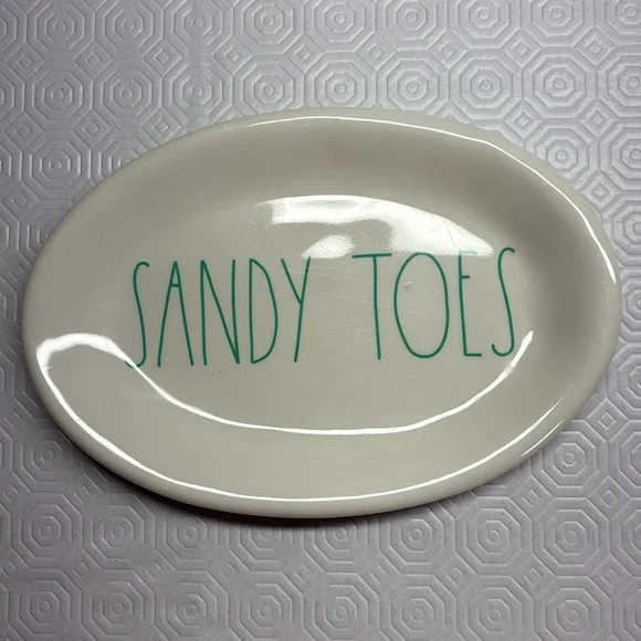 Rae Dunn Beachy Oval Melamine Plates Artisian Collection by Magenta - Set of 2 - Picture 3 of 7